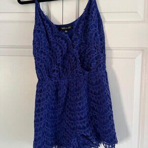 Blue Crossover Romper Small